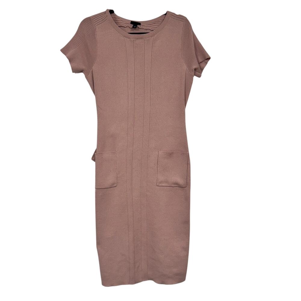 Torrid Pink Short Sleeve Ribbed Sweater Dress Womens L Preppy Modest Knee Length